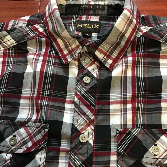 Helix Athletic fit plaid button down - Picture 2 of 2